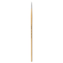 Escoda Clasico Chungking White Bristle Brush - Round, Long Handle, Size 3/0