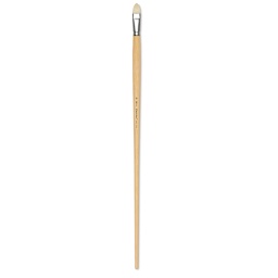 Escoda Clasico Chungking White Bristle Brush - Filbert, Extra Long Handle, Size 20