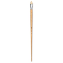 Escoda Clasico Chungking White Bristle Brush - Filbert, Extra Long Handle, Size 24