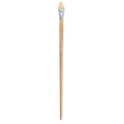 Escoda Clasico Chungking White Bristle Brush - Filbert, Extra Long Handle, Size 26