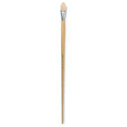 Escoda Clasico Chungking White Bristle Brush - Filbert, Extra Long Handle, Size 28