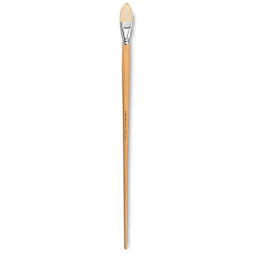 Escoda Clasico Chungking White Bristle Brush - Filbert, Extra Long Handle, Size 30