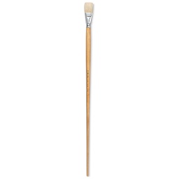 Escoda Clasico Chungking White Bristle Brush - Bright, Extra Long Handle, Size 28