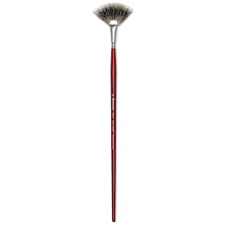Escoda Badger Hair Brush - Fan, Long Handle, Size 6
