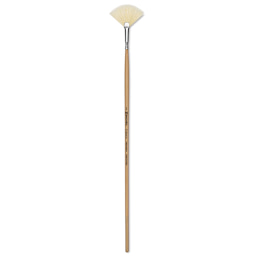 Escoda Clasico Chungking White Bristle Brush - Fan, Long Handle, Size 2