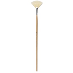 Escoda Clasico Chungking White Bristle Brush - Fan, Long Handle, Size 4