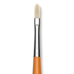 Isabey Chungking Interlocking Bristle Brush - Filbert, Long Handle, Size 1 close up