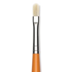 Isabey Chungking Interlocking Bristle Brush - Filbert, Long Handle, Size 2 close up