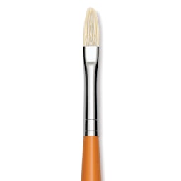 Isabey Chungking Interlocking Bristle Brush - Filbert, Long Handle, Size 3 close up