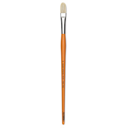 Isabey Chungking Interlocking Bristle Brush - Filbert, Long Handle, Size 8