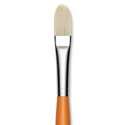 Isabey Chungking Interlocking Bristle Brush - Filbert, Long Handle, Size 8 close up