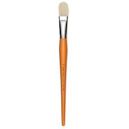 Isabey Chungking Interlocking Bristle Brush - Filbert, Long Handle, Size 12