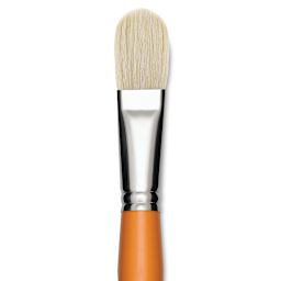 Isabey Chungking Interlocking Bristle Brush - Filbert, Long Handle, Size 12 close up