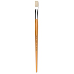 Isabey Chungking Interlocking Bristle Brush - Flat, Long Handle, Size 8
