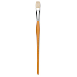 Isabey Chungking Interlocking Bristle Brush - Flat, Long Handle, Size 10