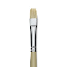 Robert Simmons Signet Bristle Brush - Bright, Long Handle, Size 4 close up
