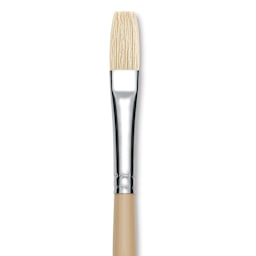 Robert Simmons Signet Brush - Flat, Long Handle, Size 6 close up