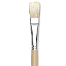 Robert Simmons Signet Brush - Flat, Long Handle, Size 10 close up