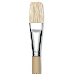 Robert Simmons Signet Brush - Flat, Long Handle, Size 12 close up