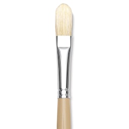 Robert Simmons Signet Brush - Filbert, Long Handle, Size 8 close up