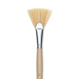 Robert Simmons Signet Brush - Fan Blender, Long Handle, Size 12