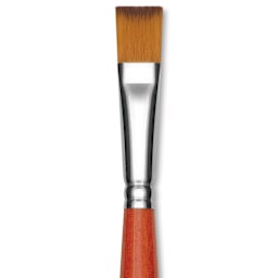 Raphael Golden Kaerell Brush - Flat, Long Handle, Size 12, close-up