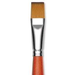 Raphael Golden Kaerell Brush - Flat, Long Handle, Size 16, close-up