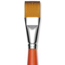 Raphael Golden Kaerell Brush - Flat, Long Handle, Size 23, close-up