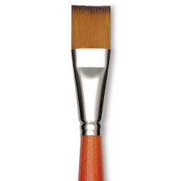 Raphael Golden Kaerell Brush - Flat, Long Handle, Size 24, close-up