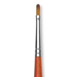 Raphael Golden Kaerell Brush - Filbert, Long Handle, Size 2, close-up