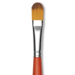 Raphael Golden Kaerell Brush - Filbert, Long Handle, Size 12, close-up
