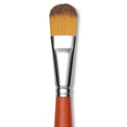 Raphael Golden Kaerell Brush - Filbert, Long Handle, Size 18, close-up