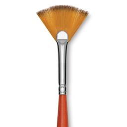 Raphaël Golden Kaërell Brush - Fan, Long Handle, Size 4, close-up