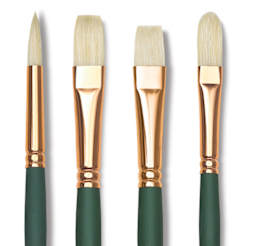 Silver Brush Grand Prix Super Brushes - Assorted styles of brushes in closeup