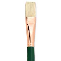 Silver Brush Grand Prix Super Brush - Flat, Long Handle, Size 12 close up