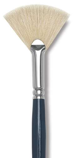 Princeton Ashley Series 5200 Natural Bristle Brushes - Closeup of Fan Brush
