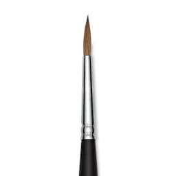 Old Holland Kolinsky Sable Brush - Round, Long Handle, Size 10 close up