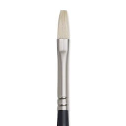 Winsor & Newton Artists' Oil Brush - Flat, Long Handle, Size 2