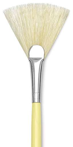 Isabey Chungking Interlocking Bristle Brushes - Closeup of Fan Brush