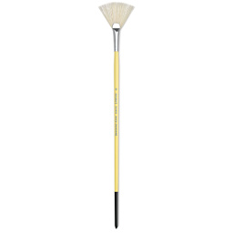 Isabey Chungking Interlocking Bristle Brush - Fan, Long Handle, Size 6