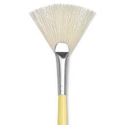 Isabey Chungking Interlocking Bristle Brush - Fan, Long Handle, Size 6 close up