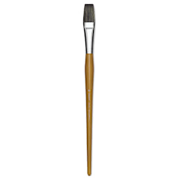 Isabey Isacryl Synthetic Brush - Long Flat, Long Handle, Size 12