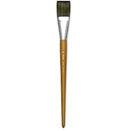 Isabey Isacryl Synthetic Brush - Long Flat, Long Handle, Size 16