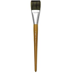 Isabey Isacryl Synthetic Brush - Long Flat, Long Handle, Size 20