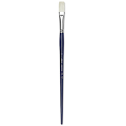 Silver Brush Bristlon Stiff White Synthetic Brush - Flat, Size 8