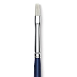 Silver Brush Bristlon Stiff White Synthetic Brush - Flat, Size 1 (close-up)