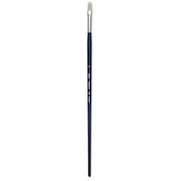 Silver Brush Bristlon Stiff White Synthetic Brush - Filbert, Size 3