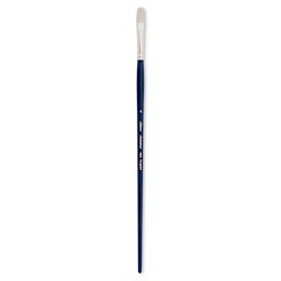 Silver Brush Bristlon Stiff White Synthetic Brush - Filbert, Size 4