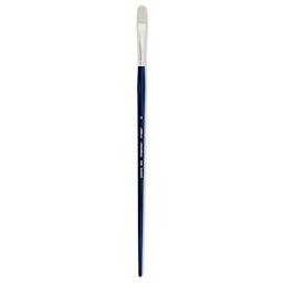 Silver Brush Bristlon Stiff White Synthetic Brush - Filbert, Size 6
