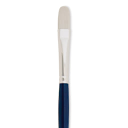 Silver Brush Bristlon Stiff White Synthetic Brush - Filbert, Size 6 (close-up)